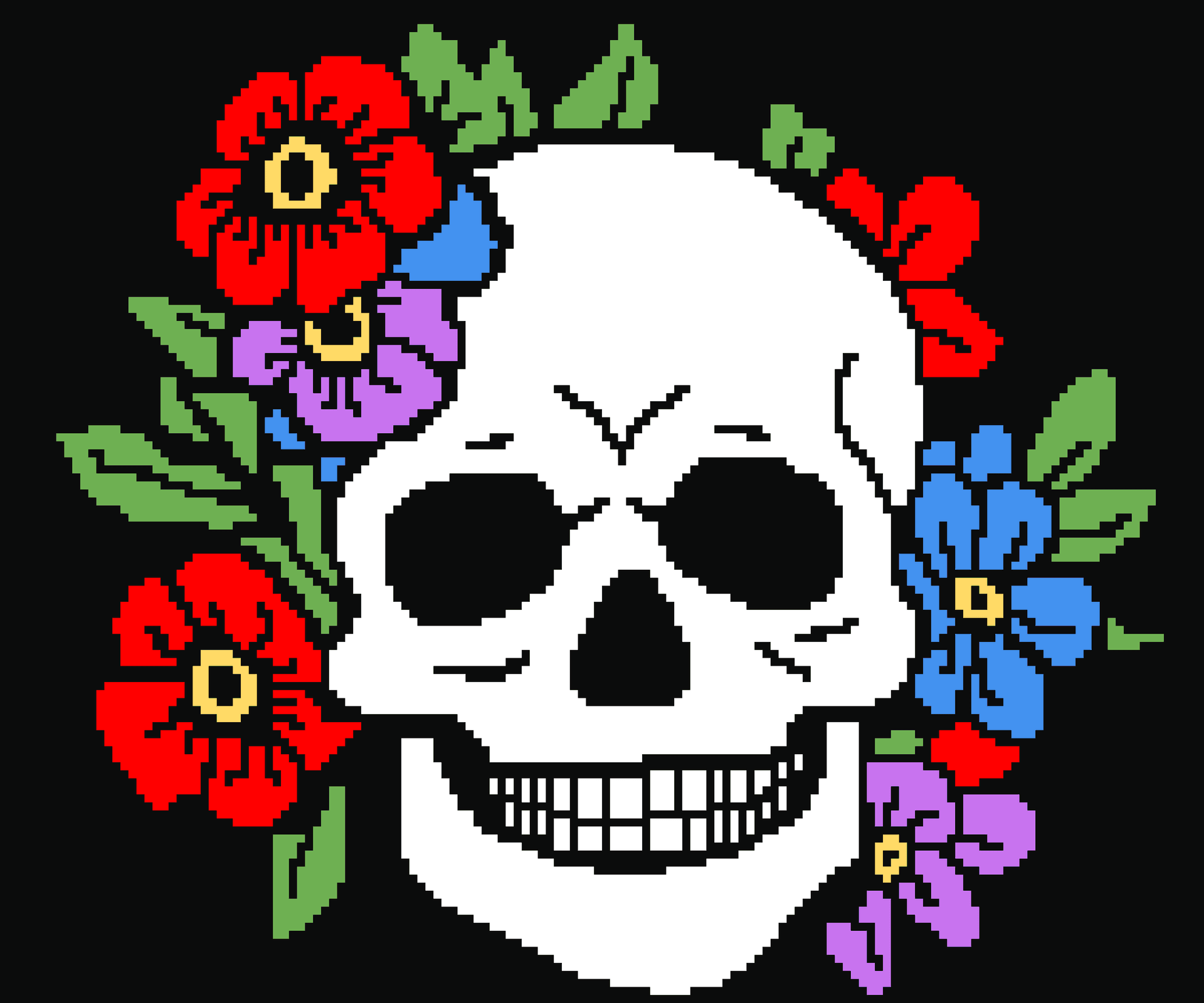 Skull & Flowers C2C Pattern product